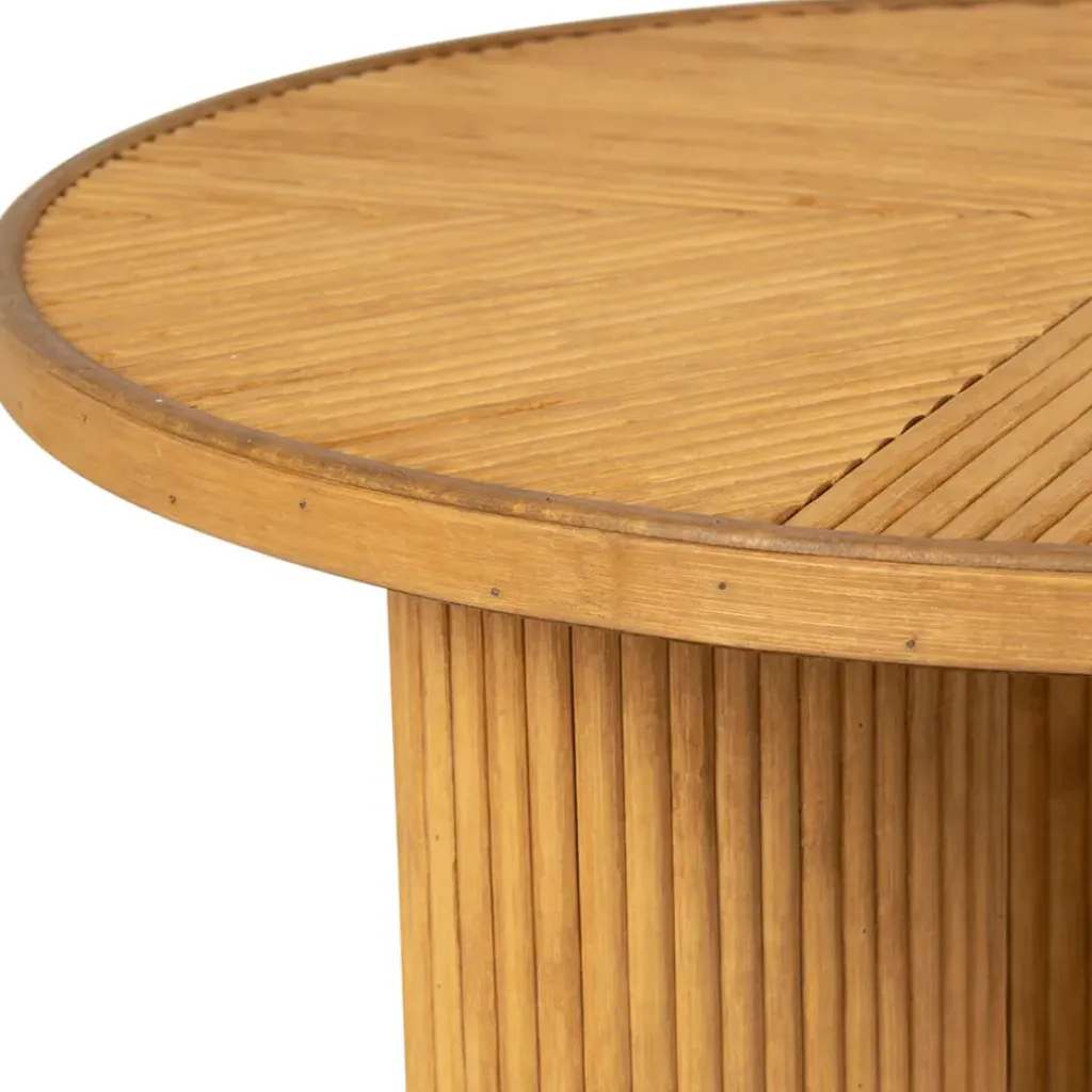 Fabrique de Styles Table basse 3 pieds en bambou et sapin d55xh35cm - Saori* Table Basses