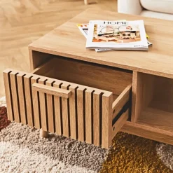 Fabrique de Styles Table basse en bois naturel 100x50 cm - kara* Table Basses