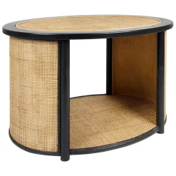 Fabrique de Styles Table basse en rotin et sapin naturel et noir - Balamea* Table Basses