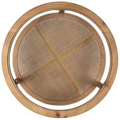 Fabrique de Styles Table basse ronde en sapin et verre trempé d75cm - Firmin* Table Basses