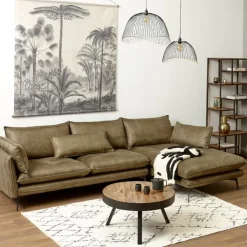 Fabrique de Styles Table basse ronde en teck recyclé et métal d76cm - Wally* Table Basses