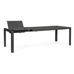 Fabrique de Styles Table de jardin avec allonge en aluminium 180(+60)x100cm - Kiplin*Enfant Tables De Jardin|Jardin