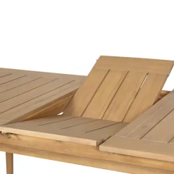Fabrique de Styles Table de jardin avec rallonge en acacia naturel 180-200x100cm - Cirina*Enfant Tables De Jardin|Jardin