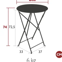 Fabrique de Styles Table de jardin plainte en acier - Bistro*Enfant Tables De Jardin|Jardin