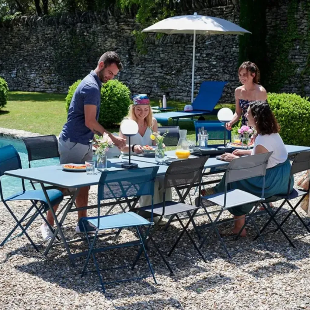 Fabrique de Styles Table de jardin pliante en acier - Bistro*Enfant Tables De Jardin|Jardin