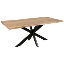 Fabrique de Styles Table de repas en acacia et pieds en fer noir 180x90cm - Brooklyn* Table De Salle À Manger