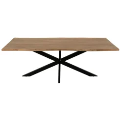 Fabrique de Styles Table de repas en acacia et pieds en fer noir 220x100cm - Brooklyn* Table De Salle À Manger