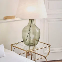 Fabrique de Styles Table d'appoint en fer e et verre - Eluminea H52cm* Bouts De Canapé Et Tables D'appoint