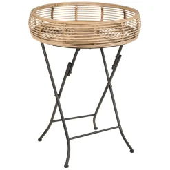 Fabrique de Styles Table d'appoint ronde en bambou d52cm* Bouts De Canapé Et Tables D'appoint