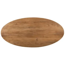 Fabrique de Styles Table ovale en acacia et pieds en fer noir 190x90cm - Brooklyn* Table De Salle À Manger