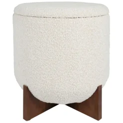 Fabrique de Styles Tabouret coffre en tissu et pin - Alpinia* Poufs Et Tabourets