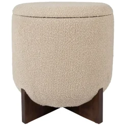 Fabrique de Styles Tabouret coffre en tissu et pin - Alpinia* Poufs Et Tabourets