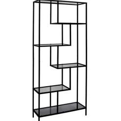 Fabrique de Styles Étagère en métal verre fumé h180cm - Edgard* Bibliothèques Et Étagères