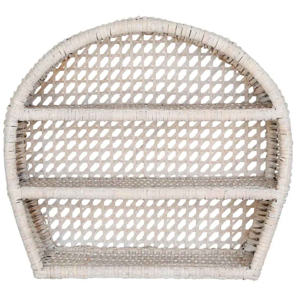 Fabrique de Styles Étagère murale 3 niveaux en rotin h41cm - Ednna* Étagères Murales