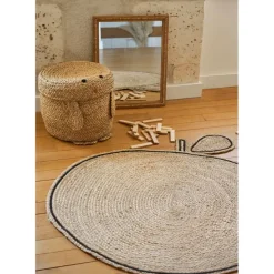 Fabrique de Styles Tapis pomme en jute et coton d100cm - Les fruits*Enfant Déco