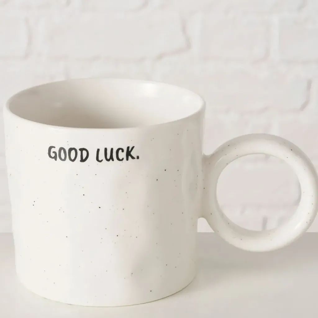 Fabrique de Styles Tasse en porcelaine Good luck 36cl - Jumbo* Tasses Et Mugs