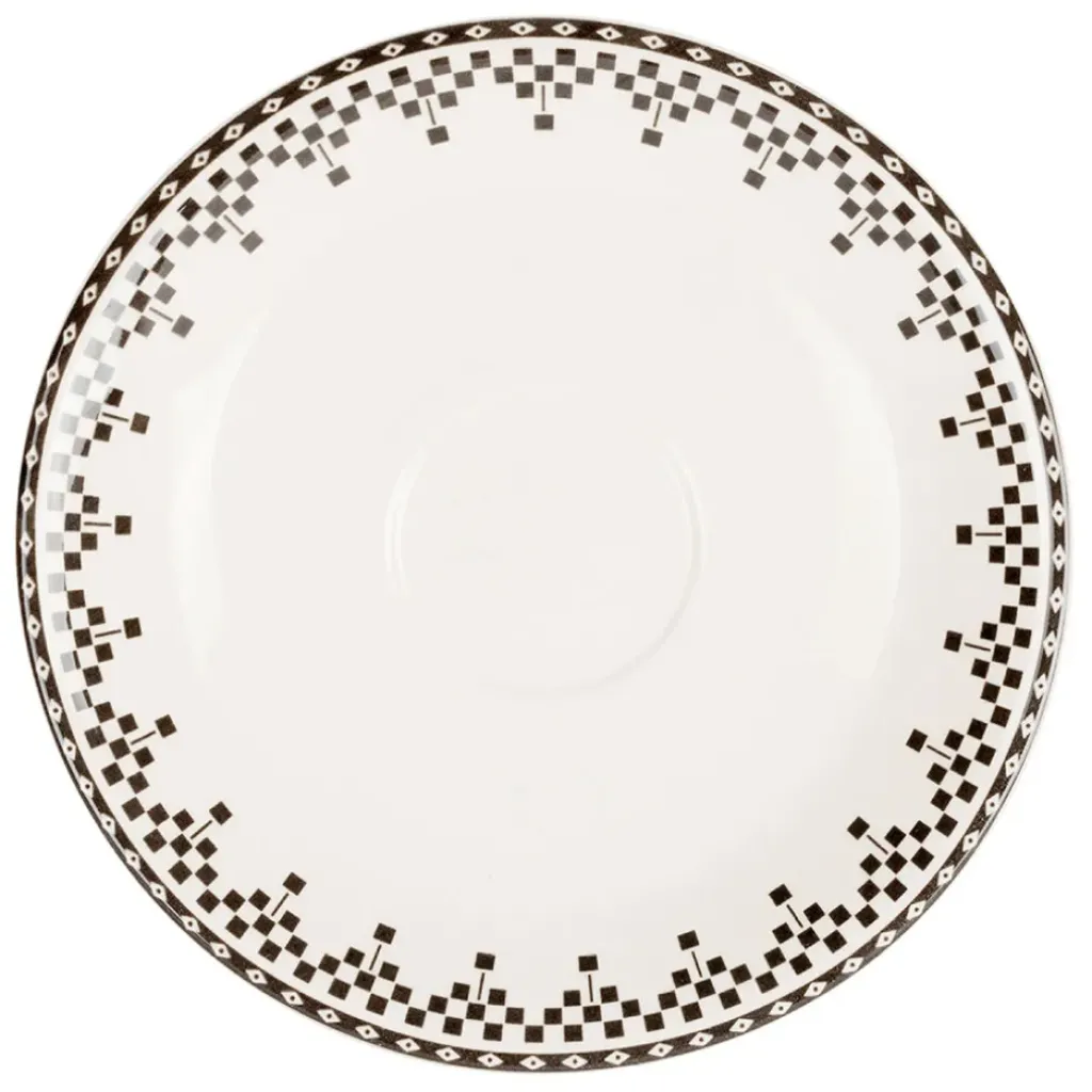 Fabrique de Styles Tasse et sous tasse en faïence 50cl - Damier* Tasses Et Mugs