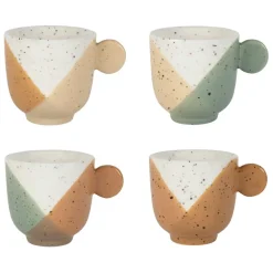 Fabrique de Styles Tasses à café x4 en grès sauge et nude moucheté 14cl - Aurore* Tasses Et Mugs