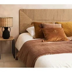 Fabrique de Styles Tete lit en jute naturel et fer noir 160x98cm - Maderia* Têtes De Lit Et Paravents