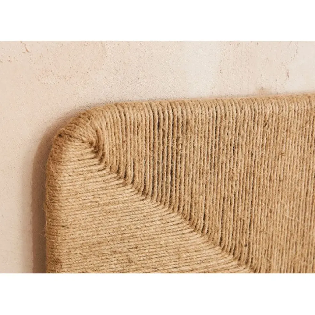 Fabrique de Styles Tete lit en jute naturel et fer noir 160x98cm - Maderia* Têtes De Lit Et Paravents