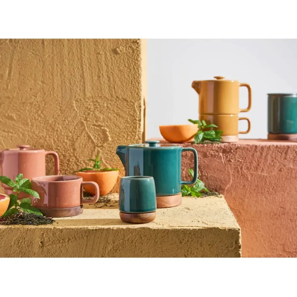 Fabrique de Styles Tisanière en grès émeraude avec filtre 35cl - Nordika* Tasses Et Mugs