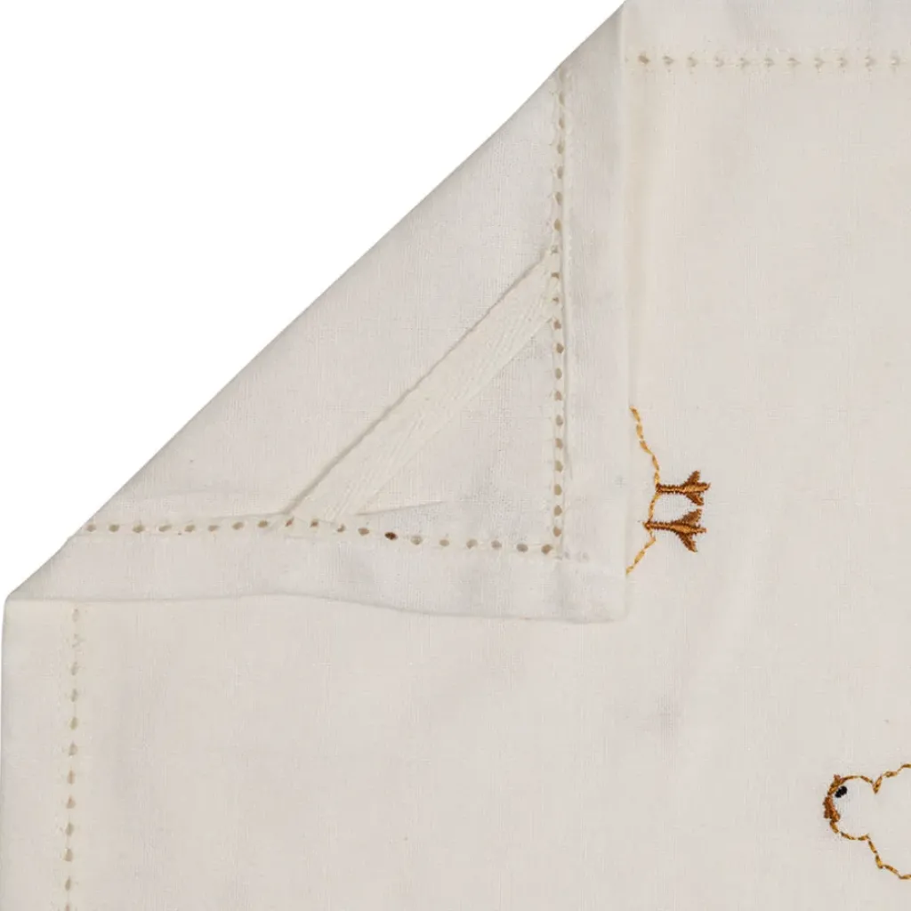 Fabrique de Styles Torchon en coton écru et brun 70x50cm - La Ferme* Torchons, Tabliers Et Maniques