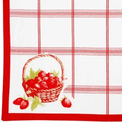 Fabrique de Styles Torchon en coton 50x70cm - Fraises* Torchons, Tabliers Et Maniques