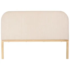 Fabrique de Styles Tête de lit en tissu côtelé et hévéa écru 140x100cm - Minimal* Têtes De Lit Et Paravents