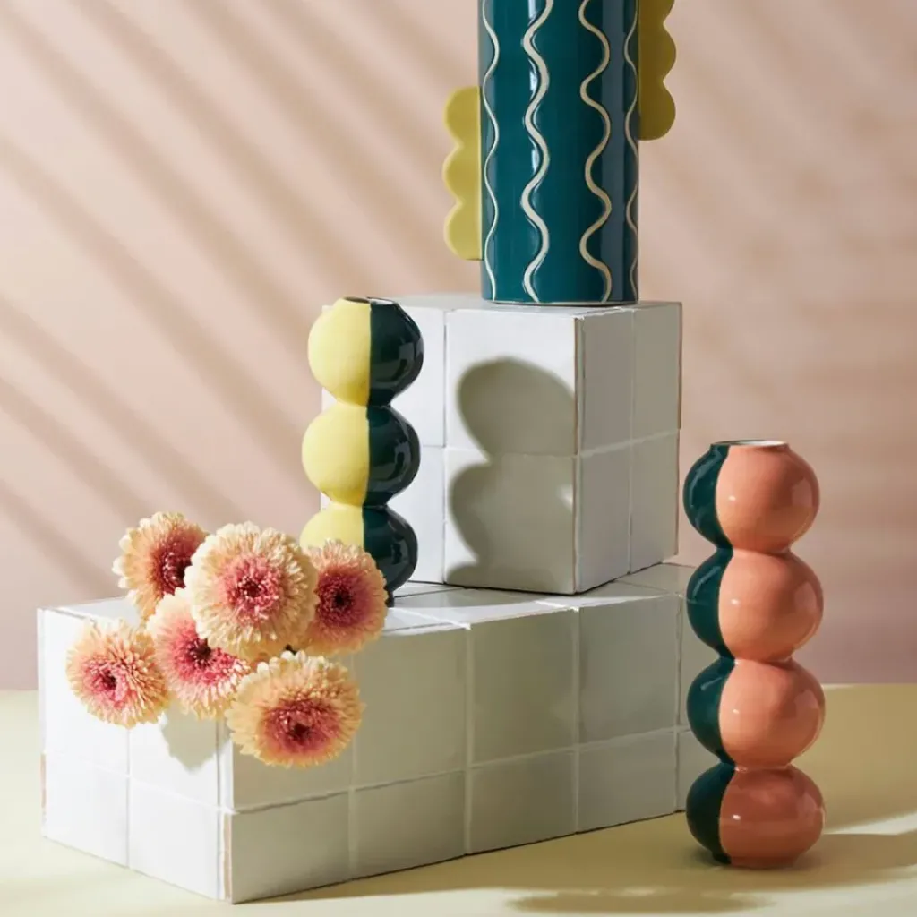 Fabrique de Styles Vase en grès h22.5cm - Lumi* Vases Et Soliflores