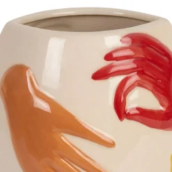 Fabrique de Styles Vase en porcelaine avec mains h22.5cm - Visage-Arty* Vases Et Soliflores