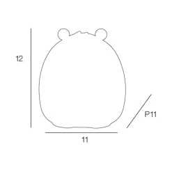 Fabrique de Styles Veilleuse lumineuse led panda en abs h12cm*Enfant Déco