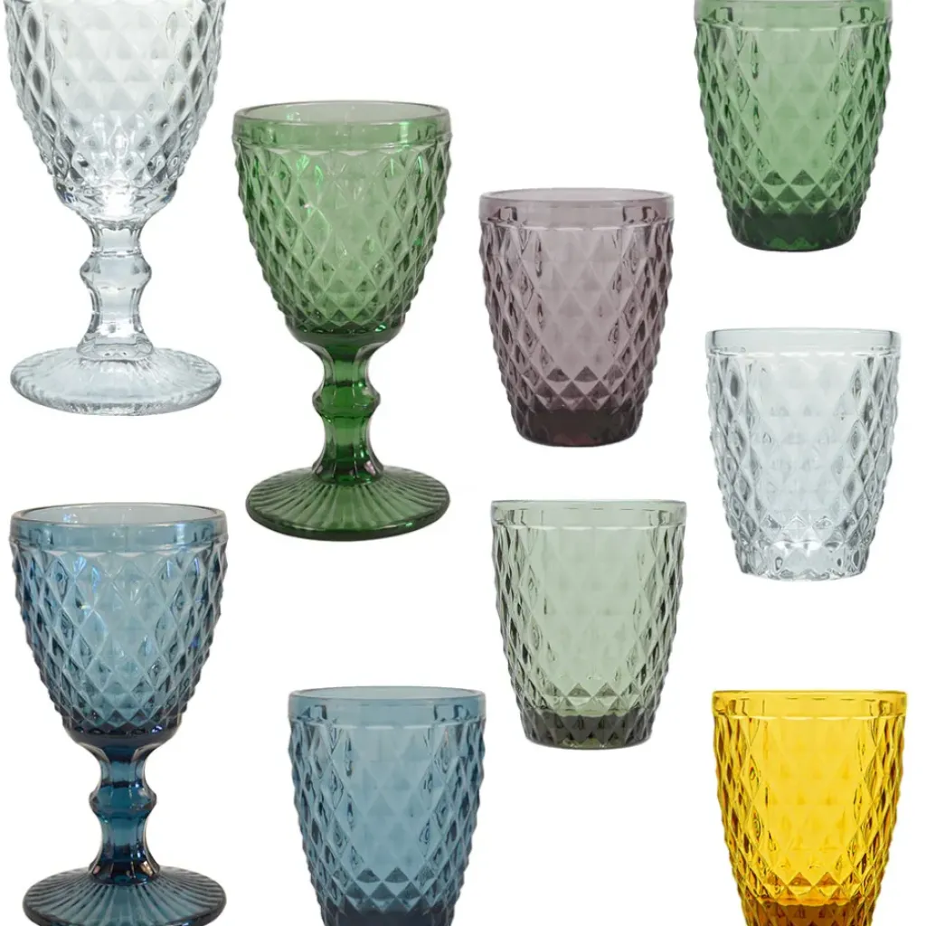 Fabrique de Styles Verre à pied en verre ambré 20cl - Diamond* Verres À Vin