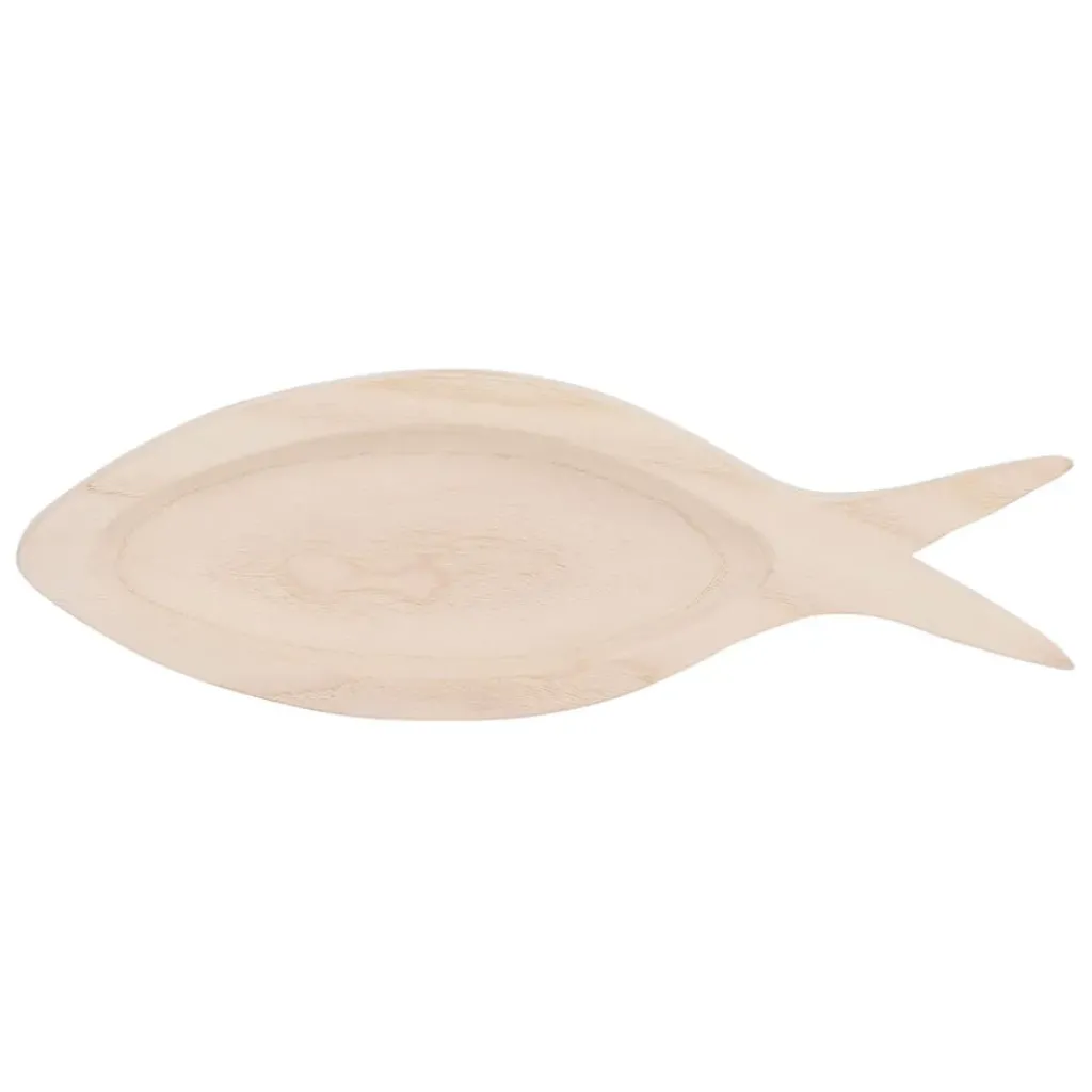 Fabrique de Styles Vide poche poisson en paulownia 46x16cm - Boende* Petits Objets Déco